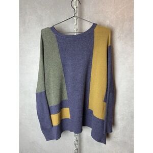 Loro Piana Baby Cashmere Sweater Cape SZ Medium/ Colorblock $3,150 READ